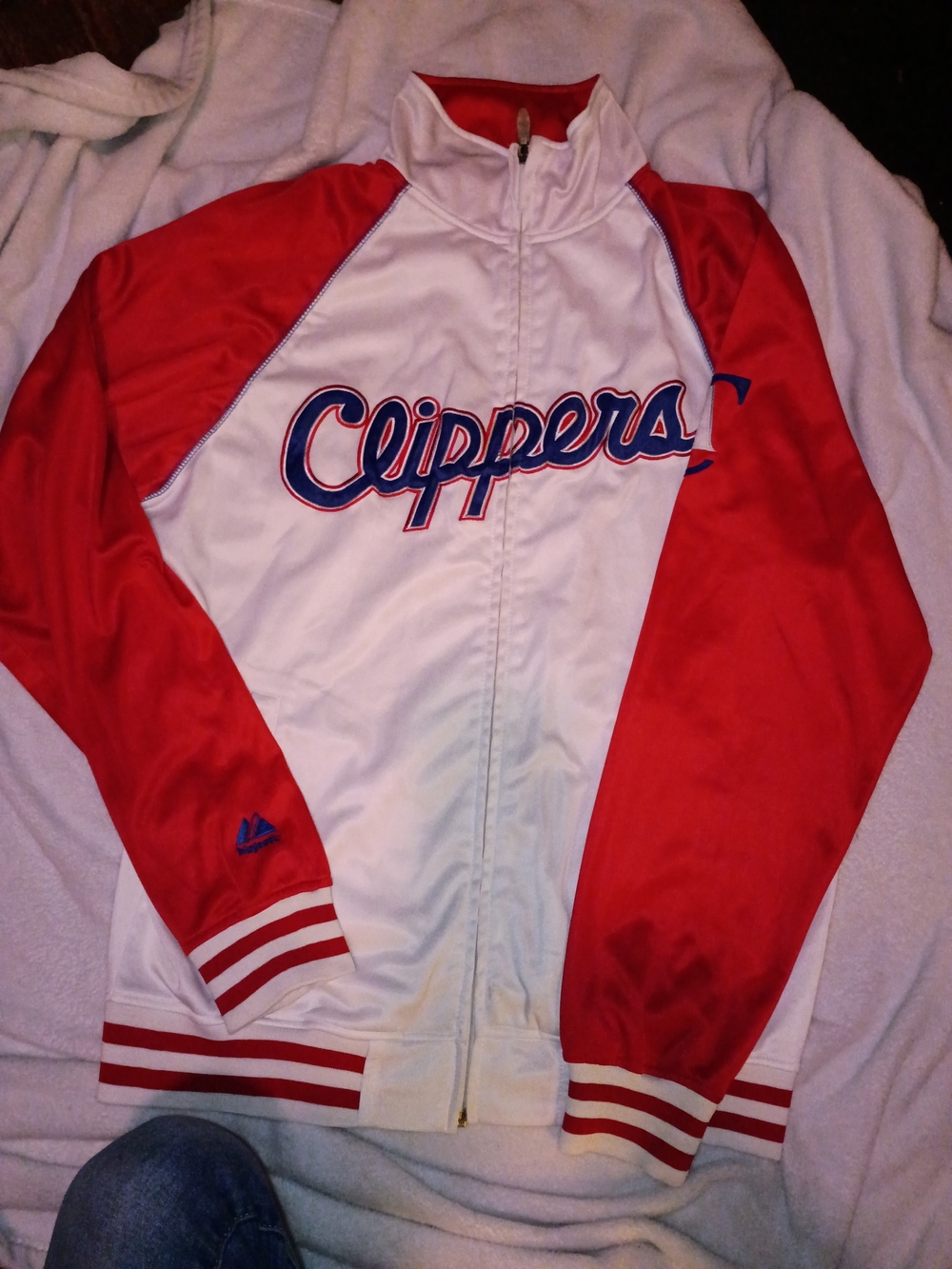 Majestic Red and White NBA Team Jacket